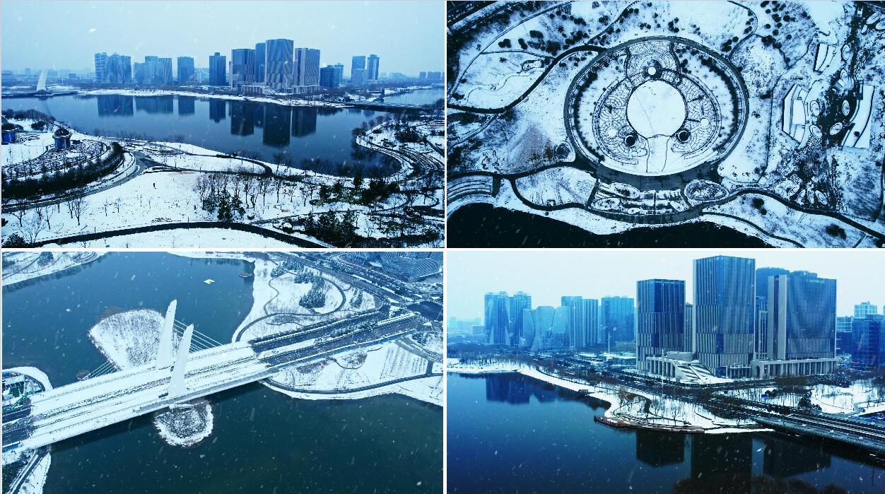 龙子湖雪景