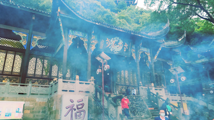 烧香祈福寺庙蜡烛