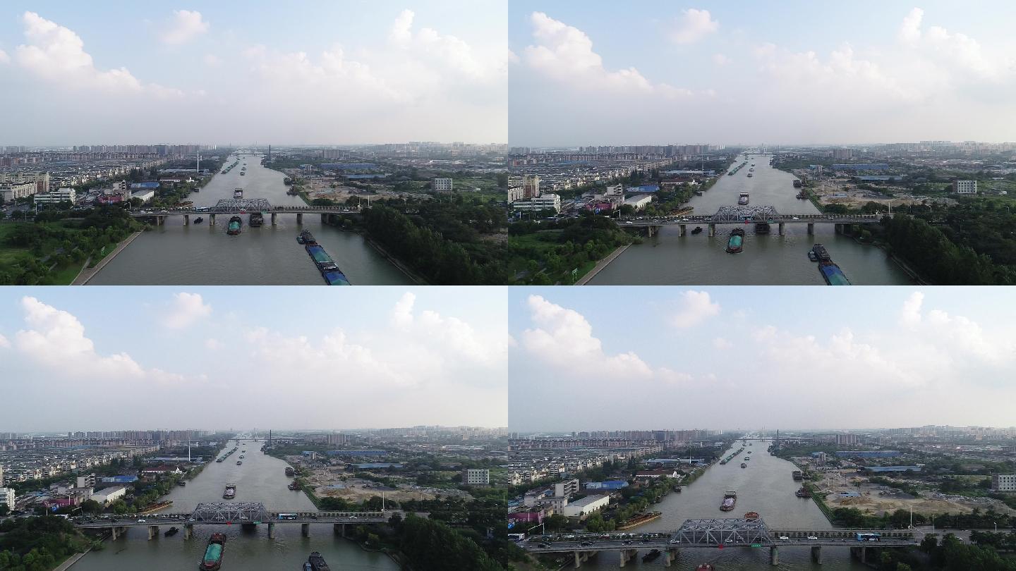 京杭之心古运河空镜头