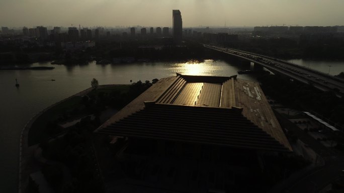 京杭之心世界运河名城博览会剪影空镜头