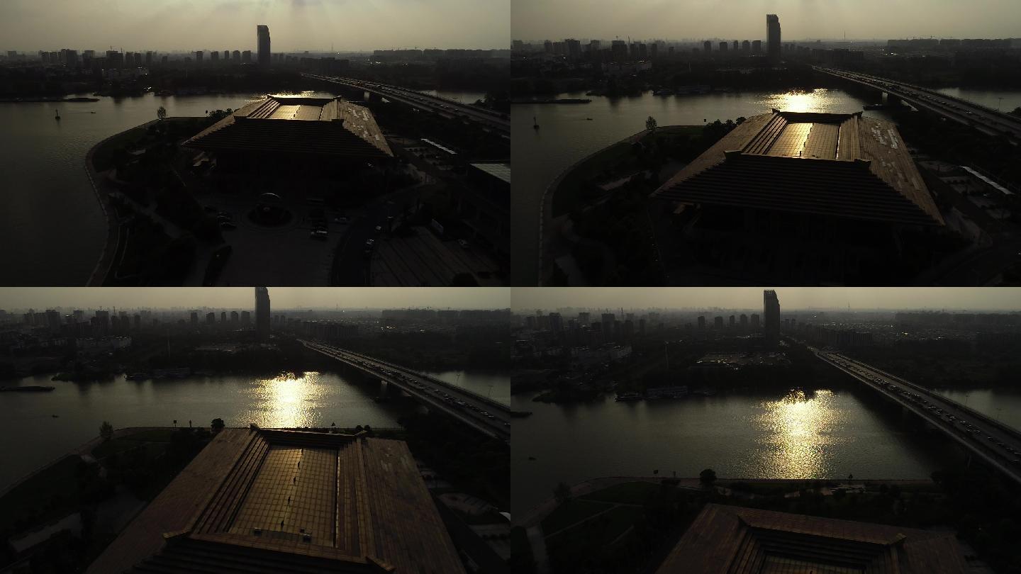 京杭之心世界运河名城博览会剪影空镜头