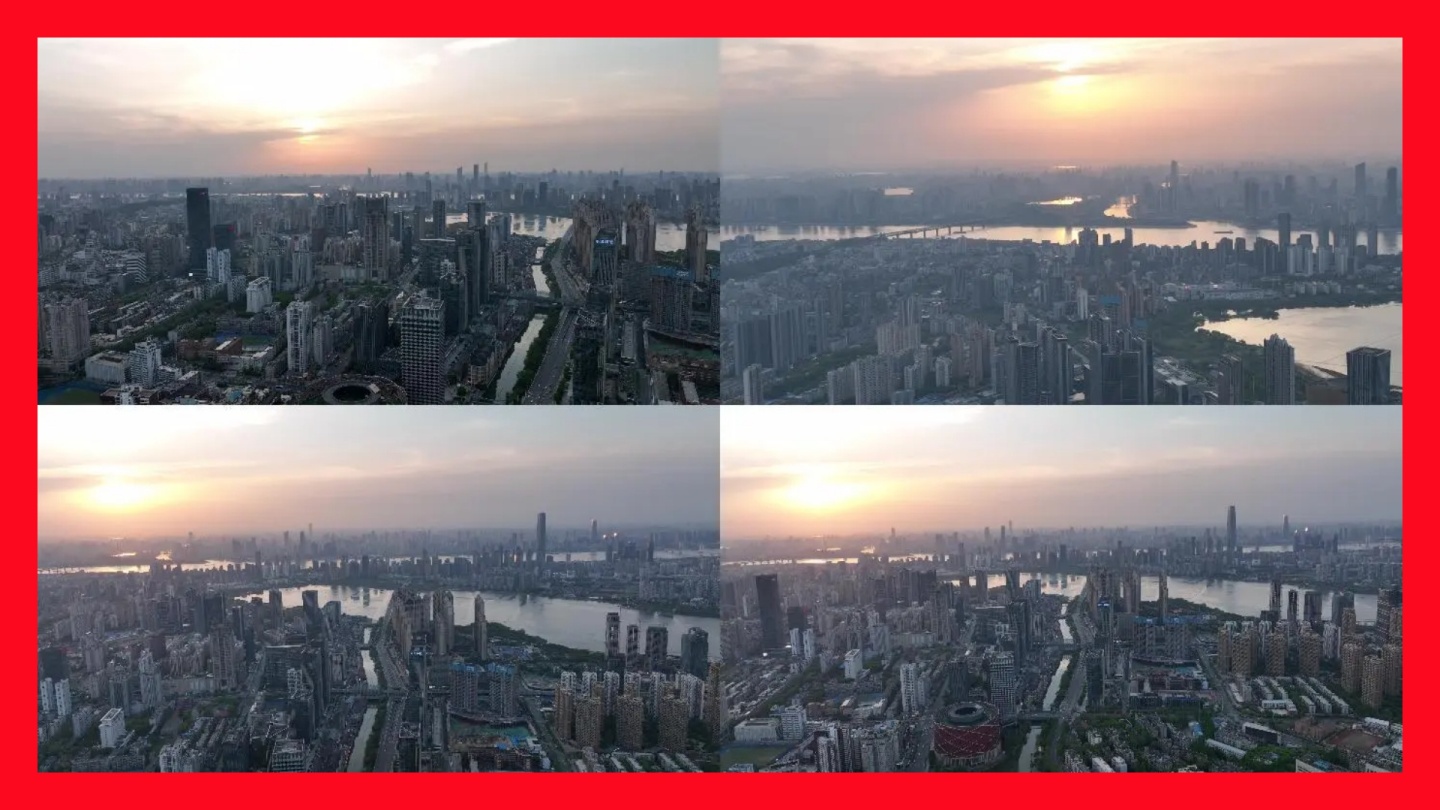 【5K】夕阳下的武汉大景