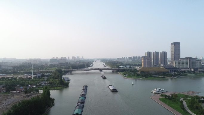 京杭之心古运河空镜头