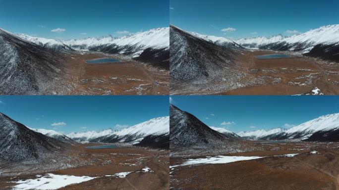 雪山湖泊视频雪山峡谷湖泊