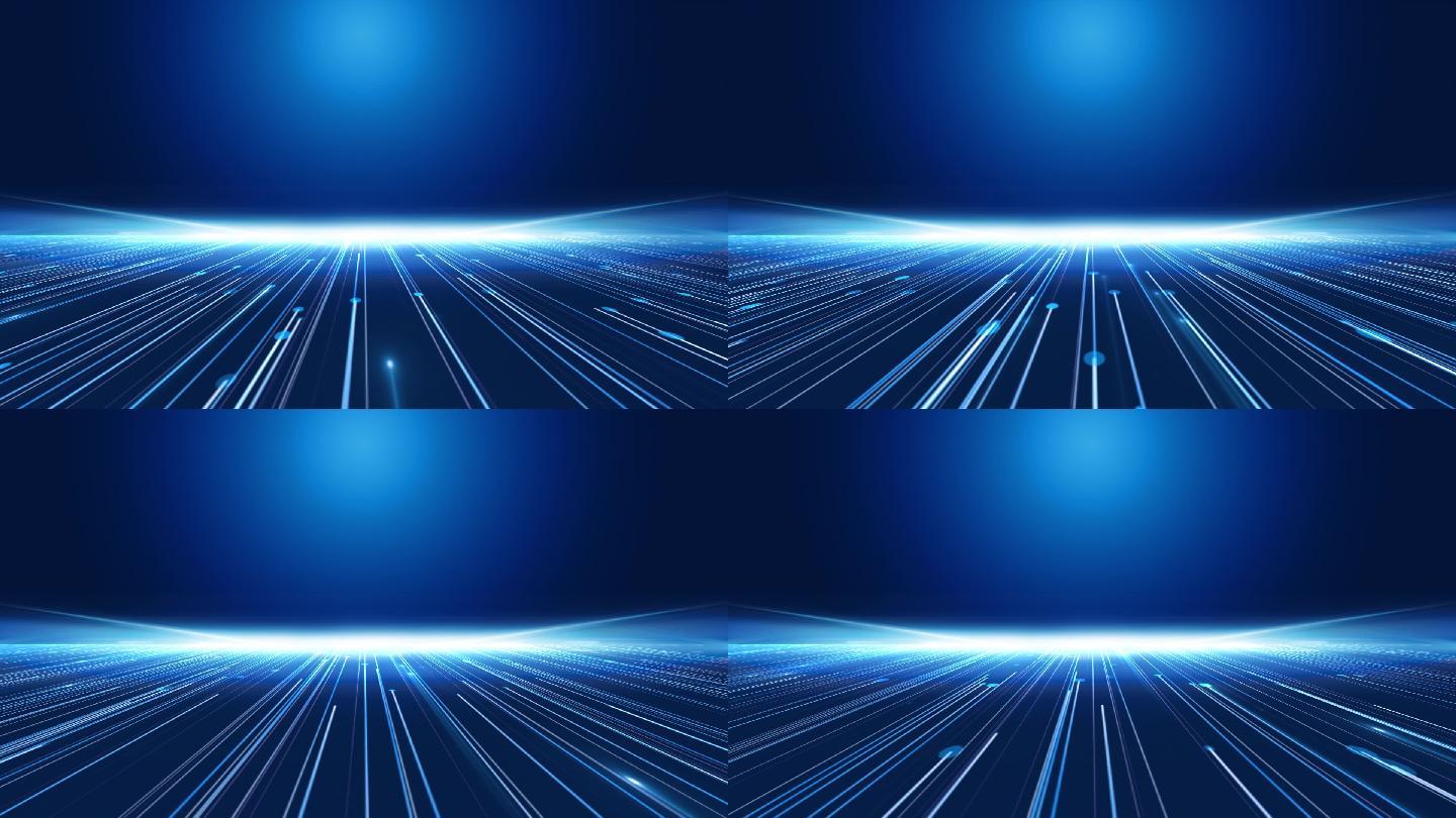 激光粒子光线汇聚蓝色科技背景