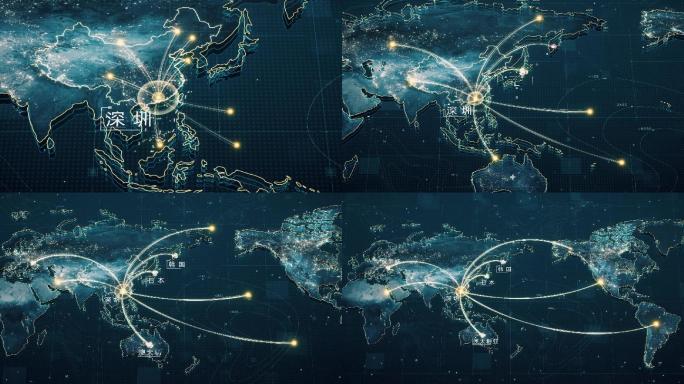 科技地图辐射全球业务