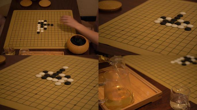 下棋喝茶 养生洗浴按摩下五子棋围棋