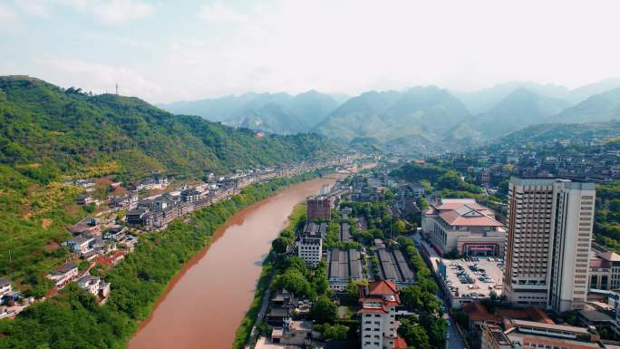 茅台镇全景茅台酒酱香洒