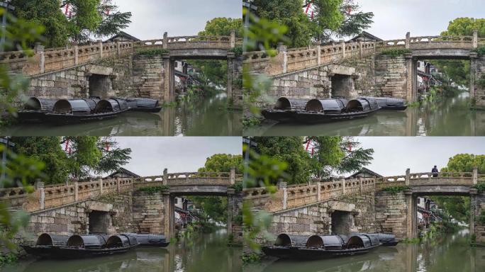 绍兴古桥八字桥4K延时摄影