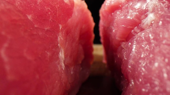 猪肉肉质展示微距素材