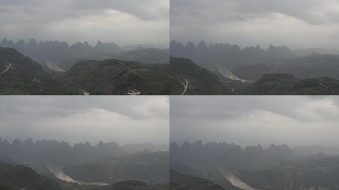 4K-Log-航拍桂林漓江大面山观景台