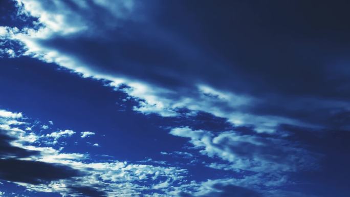 【HD天空】大片云层暗蓝云影压抑高积云层