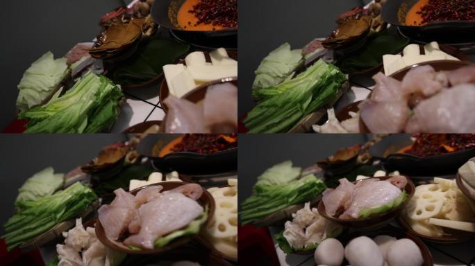 牛油火锅菜品展示
