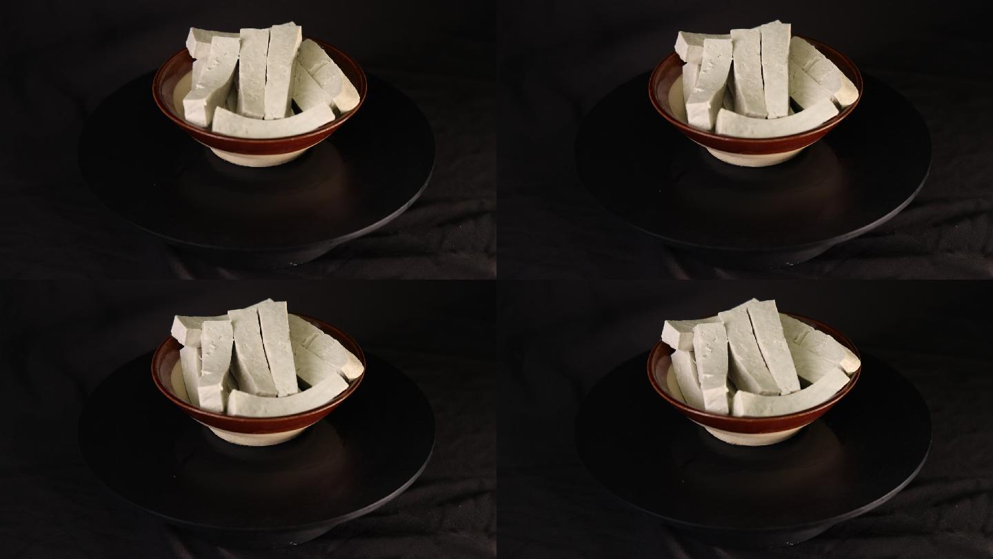 火锅豆腐旋转菜品展示