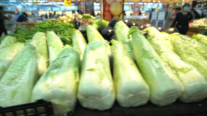 超市销售白菜