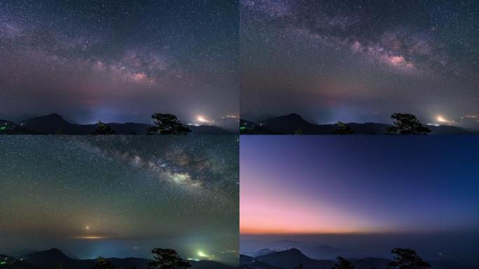 咸宁九宫山星空夜转日延时