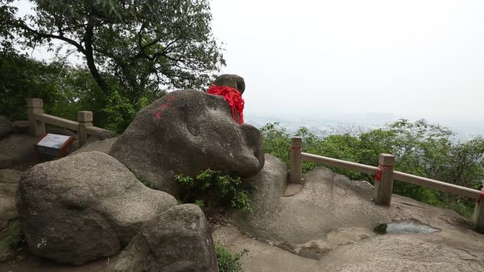 江苏木渎古镇灵岩山石龟神龟西施传说