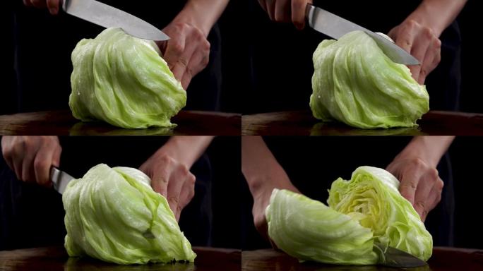 切生菜实拍高清素材