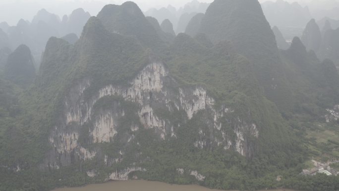 4K-Log-航拍九马画山峡谷漂流景区