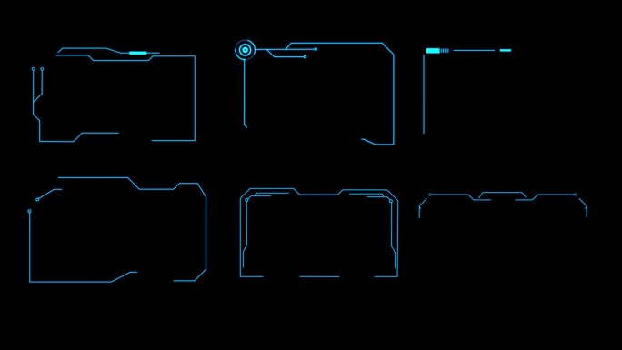 蓝色科技相框边框