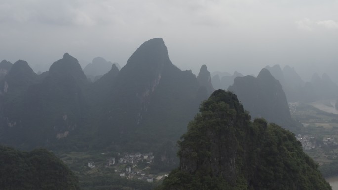 4K-Log-航拍桂林相公山景区