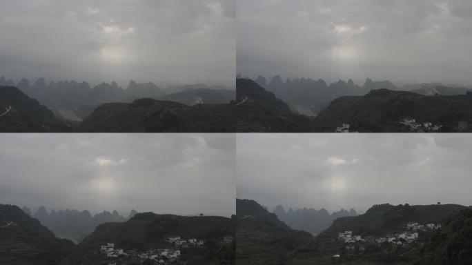 4K-Log-航拍桂林漓江大面山观景台
