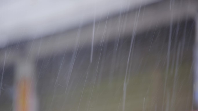 大雨 落雨 雨滴 4K