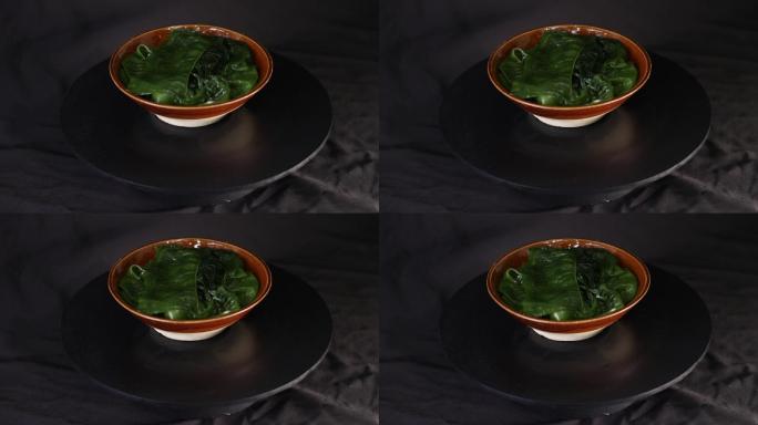 火锅菜品海带展示旋转食材