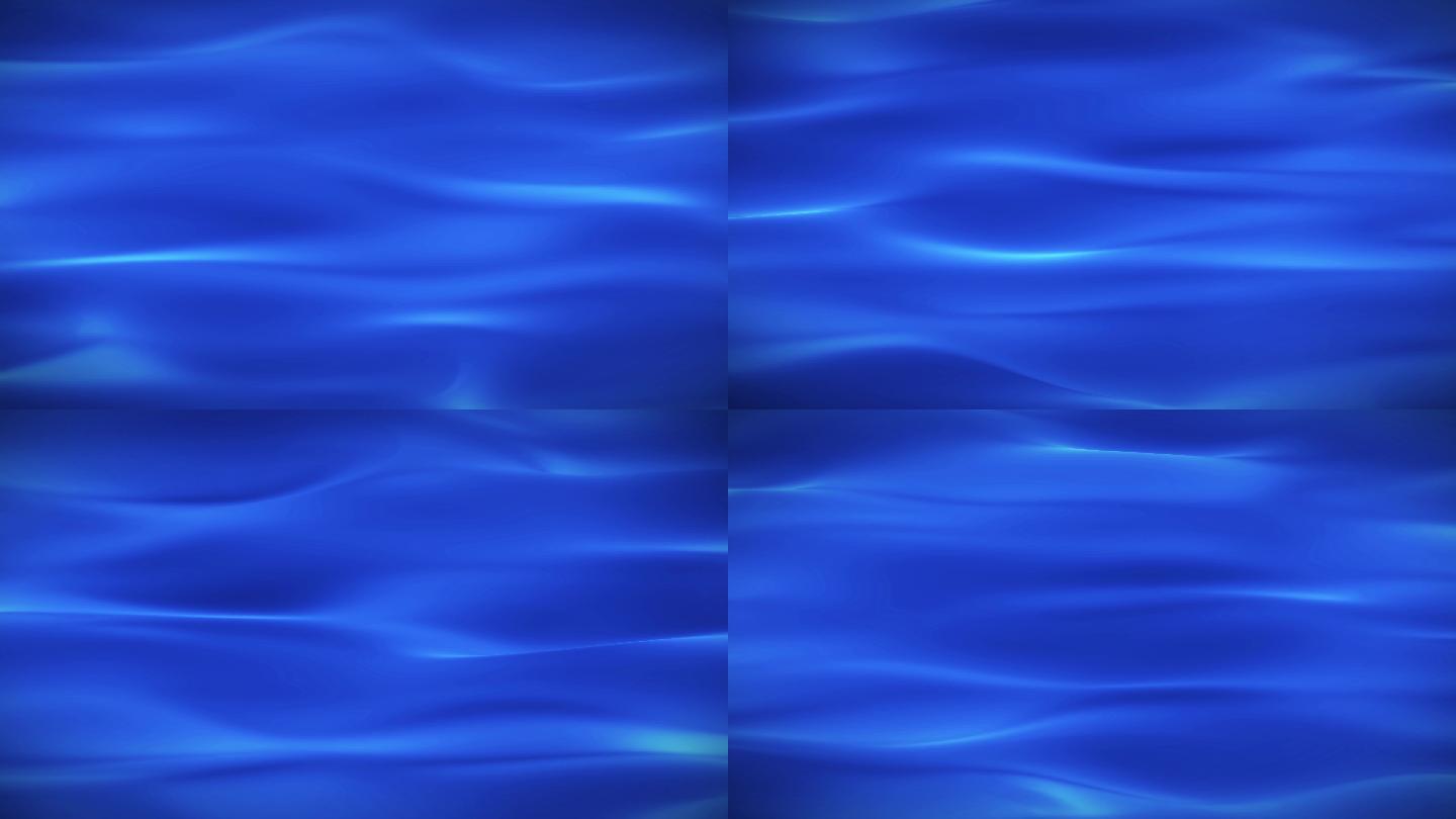 4K蓝色大波浪起伏背景无缝循环