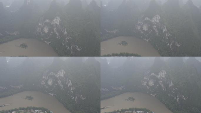 4K-Log-航拍九马画山峡谷漂流景区
