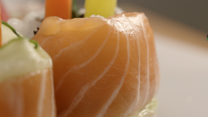 寿司-灰片-寿司制作过程-美食视频素材2