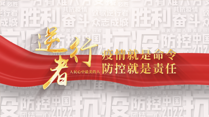 【原创】红色大气简约抗疫片头