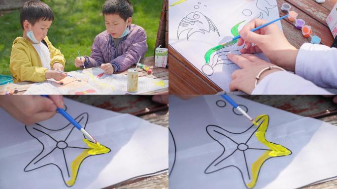 小孩画画