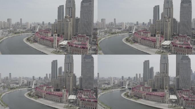 天津城市航拍 天津   海河 4K