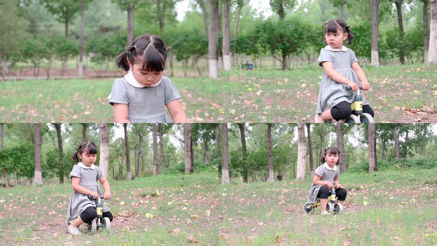 玩平衡车的中国女童
