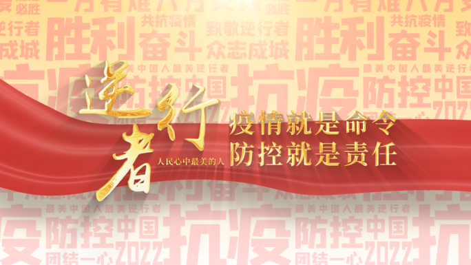 【原创】红色大气简约抗疫片头