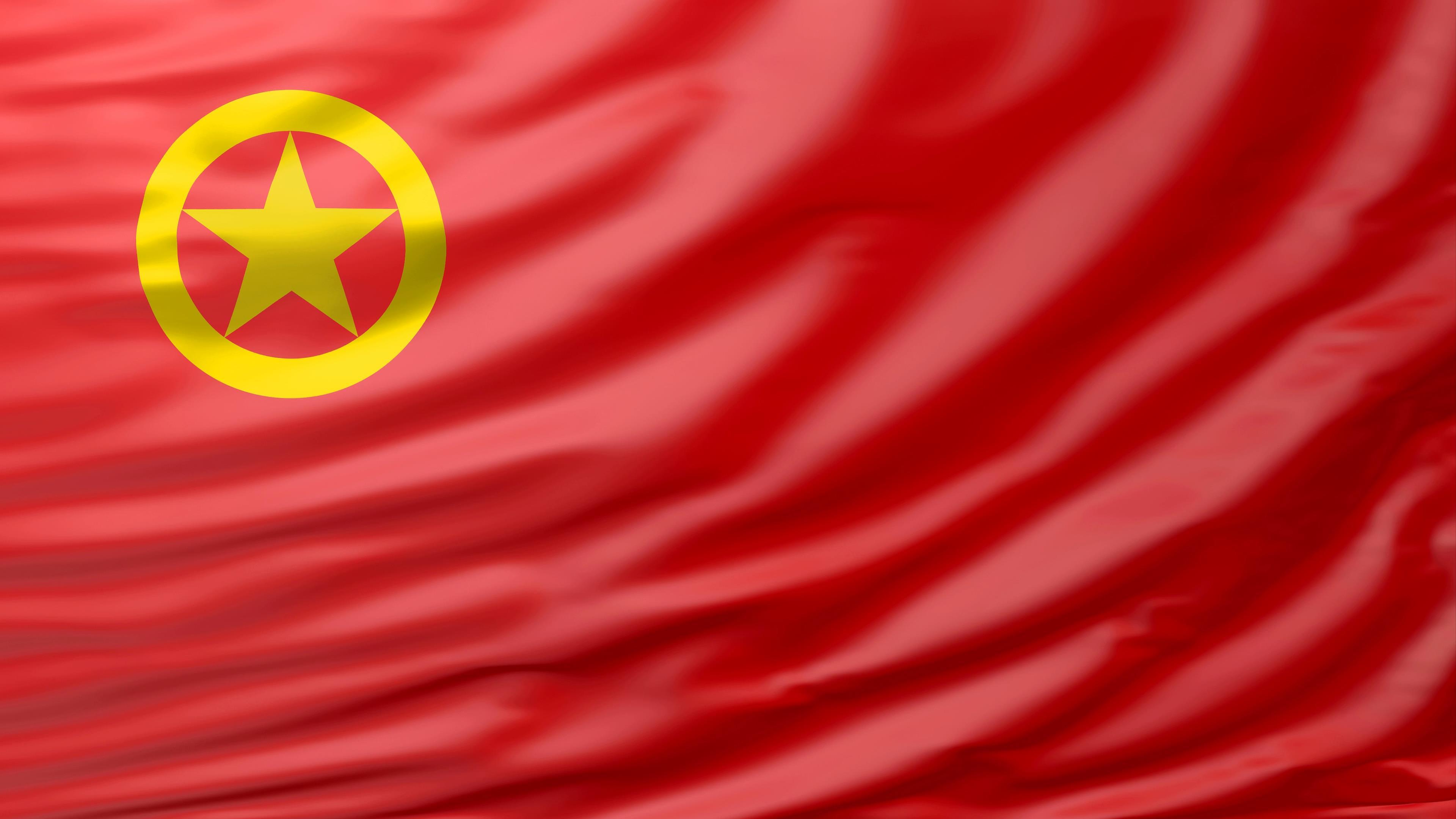 4k共青团团旗循环_3840x2160_高清视频素材下载(编号:7820751)_影视