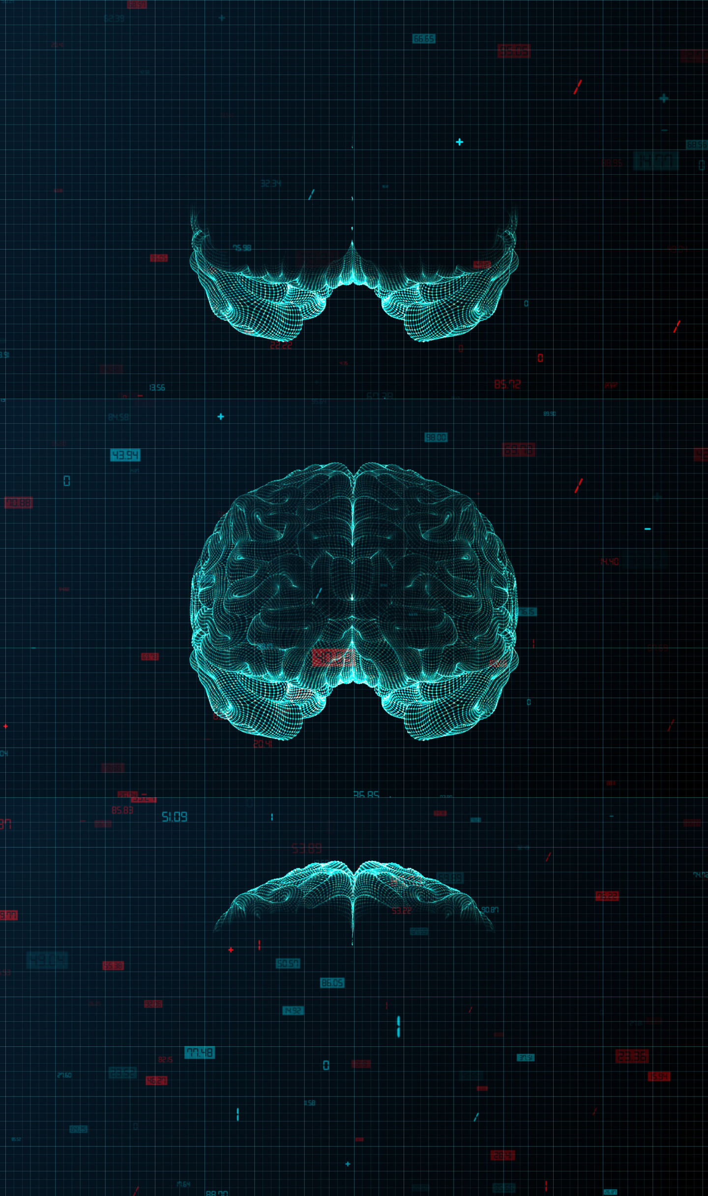 4K3D大脑激光扫描素材