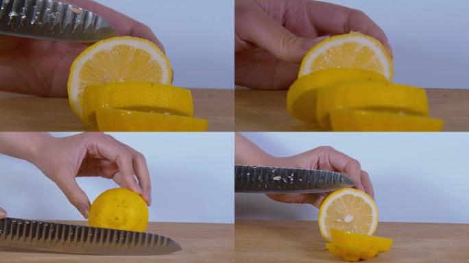 升格切柠檬创意画面