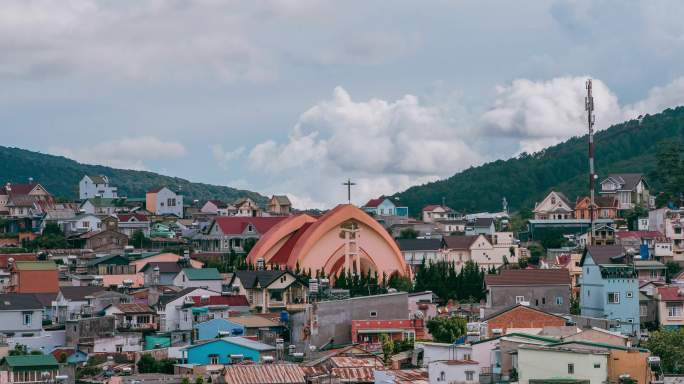 越南大叻教堂延时