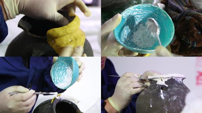 文物修复工作陶罐黏土塑造手工制作B002