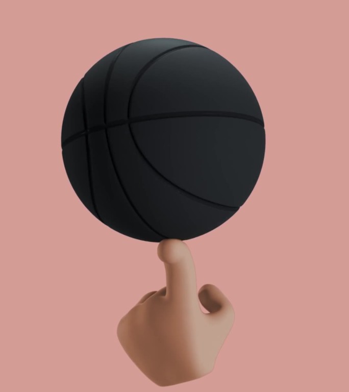 抖音快手3D动画卡通画面手指篮球表情图包