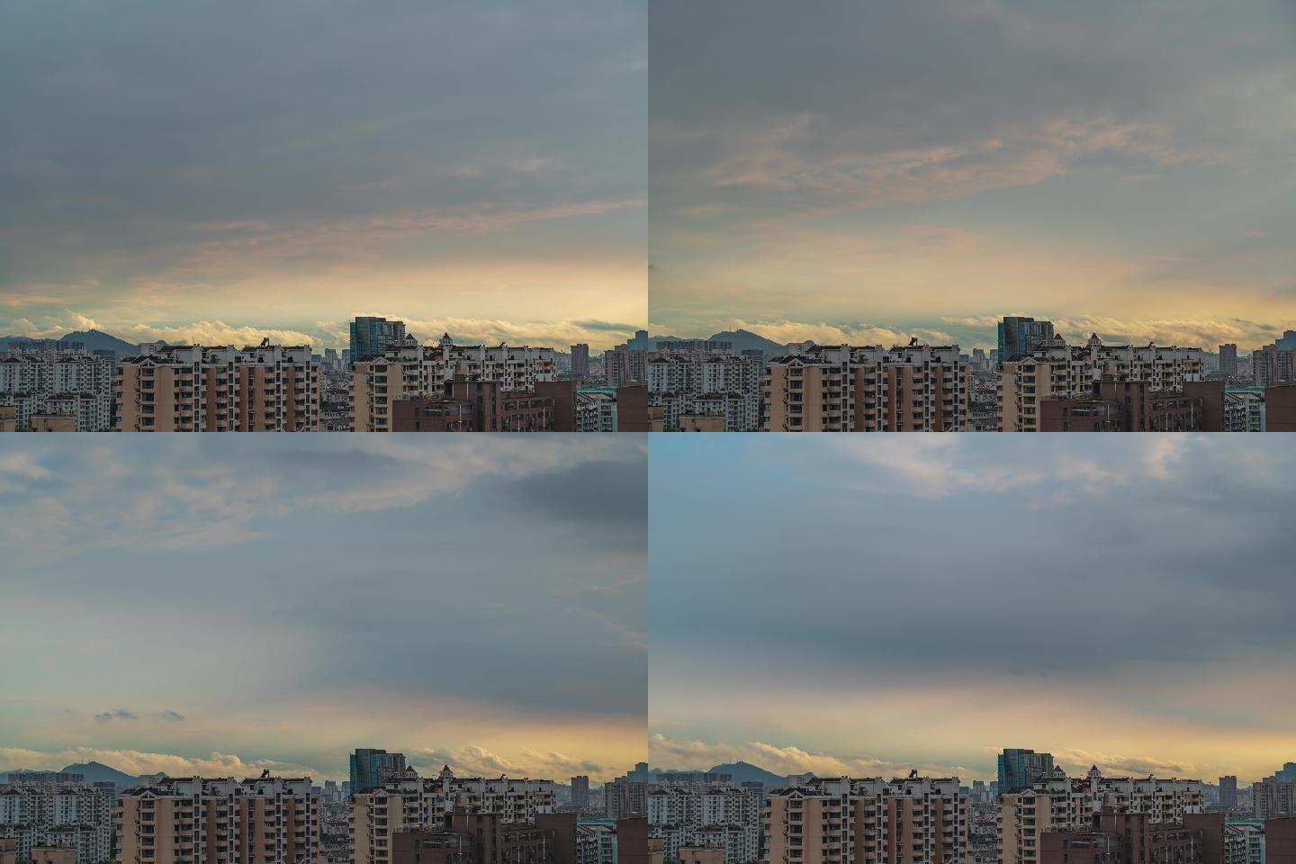 杭州城市云海延时摄影