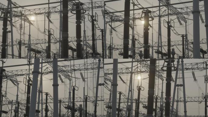 变电站的落日