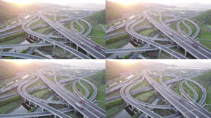 悟2X5S航拍高速公路立交桥
