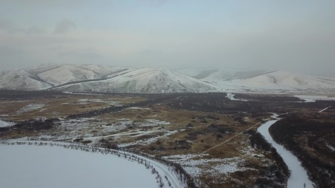 牙克石 冬季 凤凰山 雪景 航拍