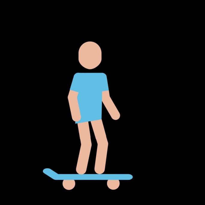 运动滑板动画