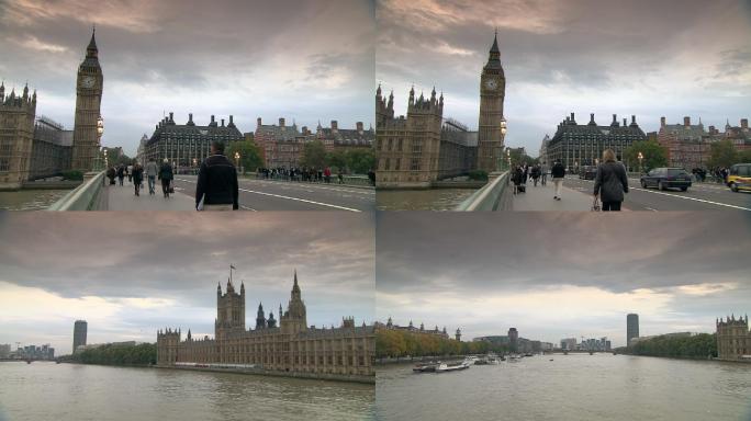 伦敦标志性建筑 大本钟 泰晤士河
