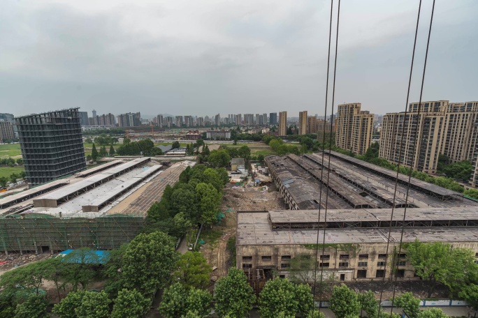 杭州工业老厂房全景延时摄影