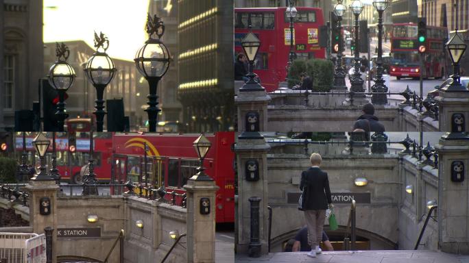 国外城市街道景观 英国伦敦金融城